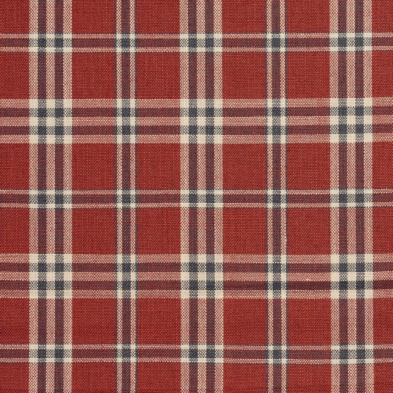Brick Tartan - Red & Burgundy Plaid Upholstery Fabric 54 Inches"